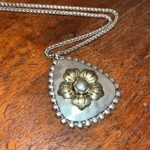 LUCKY Silver with Gold detail Necklace